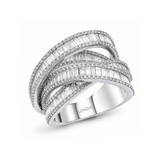 Baguette Diamond Line Design Ring