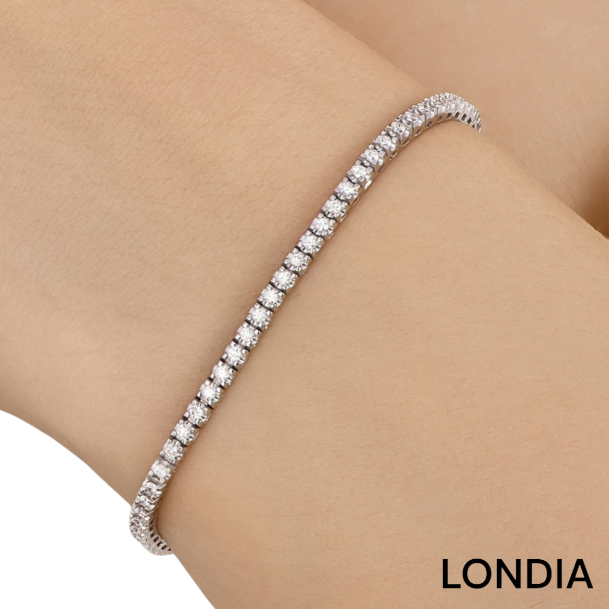 2.75 CTW Diamond Clair Design Tennis Bracelet 14k Fine Gold