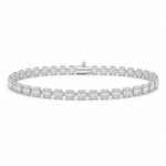 2.80 Carat Natural Diamond Baguette Design Tennis Bracelet