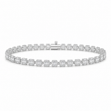2.80 Carat Natural Diamond Baguette Design Tennis Bracelet
