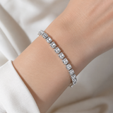 2.80 Carat Natural Diamond Baguette Design Tennis Bracelet