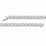 2.80 Carat Natural Diamond Baguette Design Tennis Bracelet