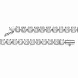 2.80 Carat Natural Diamond Baguette Design Tennis Bracelet