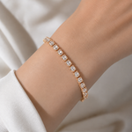 2.80 Carat Natural Diamond Baguette Design Tennis Bracelet