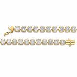 2.80 Carat Natural Diamond Baguette Design Tennis Bracelet