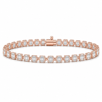 2.80 Carat Natural Diamond Baguette Design Tennis Bracelet