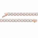 2.80 Carat Natural Diamond Baguette Design Tennis Bracelet