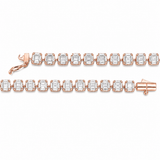 2.80 Carat Natural Diamond Baguette Design Tennis Bracelet