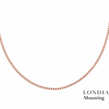 2,00 Mm 4.70 Ct. Mounting Tennis Necklace 14K Gold