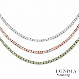 2,00 Mm 4.70 Ct. Mounting Tennis Necklace 14K Gold