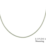 2,00 Mm 4.70 Ct. Mounting Tennis Necklace 14K Gold