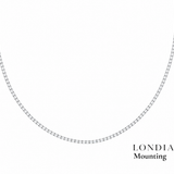 2,00 Mm 4.70 Ct. Mounting Tennis Necklace 14K Gold