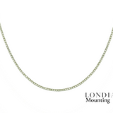 2,00 Mm 7,40 Ct. Mounting Superlight Tennis Necklace 14K Gold