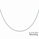 2,00 Mm 7,40 Ct. Mounting Superlight Tennis Necklace 14K Gold