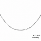 2,50 Mm 11,00 Ct. Mounting Superlight Tennis Necklace 14K Gold