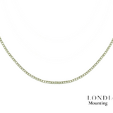 2,50 Mm 11,00 Ct. Mounting Superlight Tennis Necklace 14K Gold