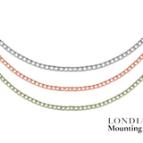 2,50 Mm 11,00 Ct. Mounting Superlight Tennis Necklace 14K Gold