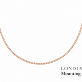 2,50 Mm 8.00 Ct. Mounting Tennis Necklace 14K Gold