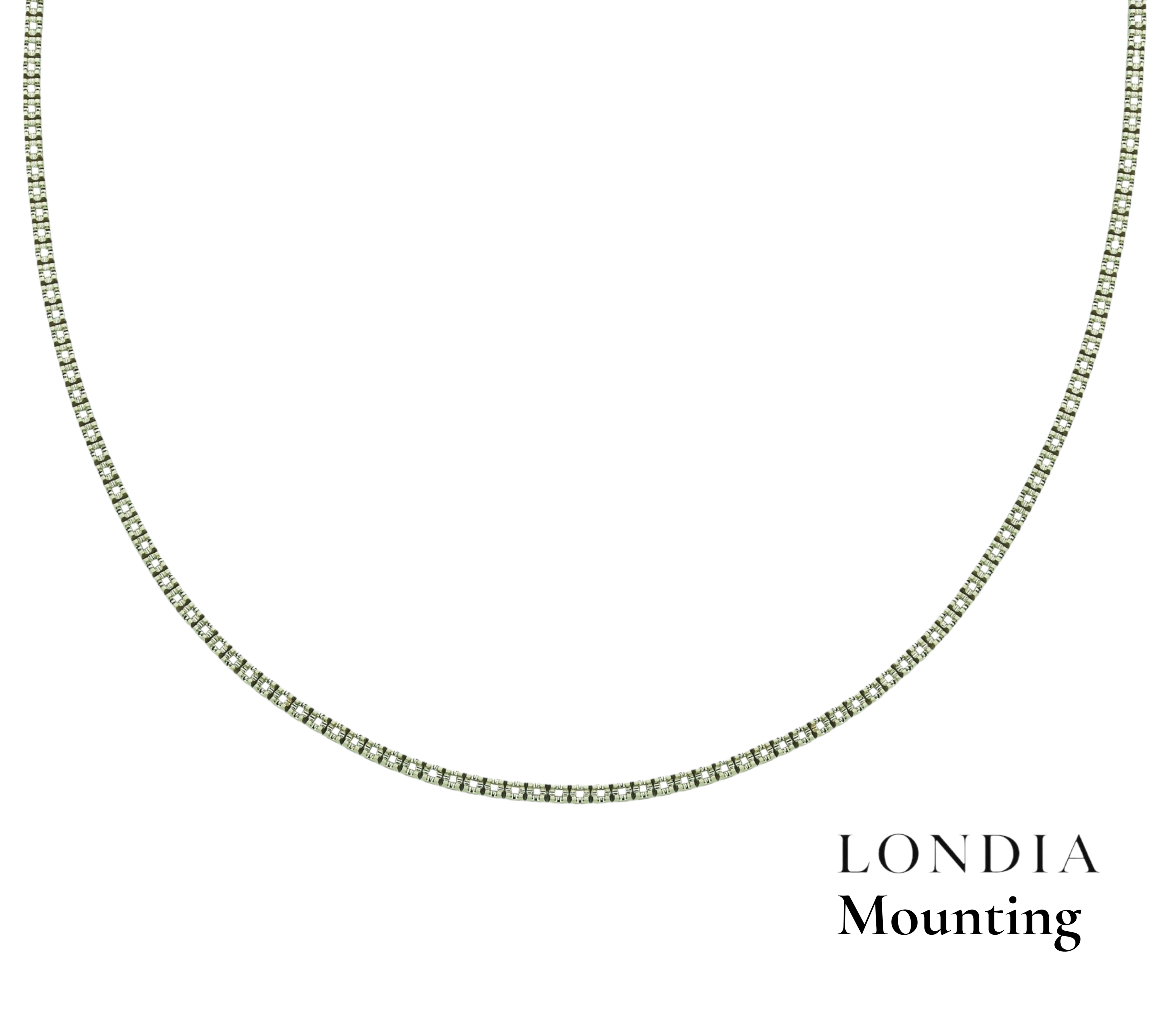 2,50 Mm 8.00 Ct. Mounting Tennis Necklace 14K Gold