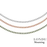 2,50 Mm 8.00 Ct. Mounting Tennis Necklace 14K Gold