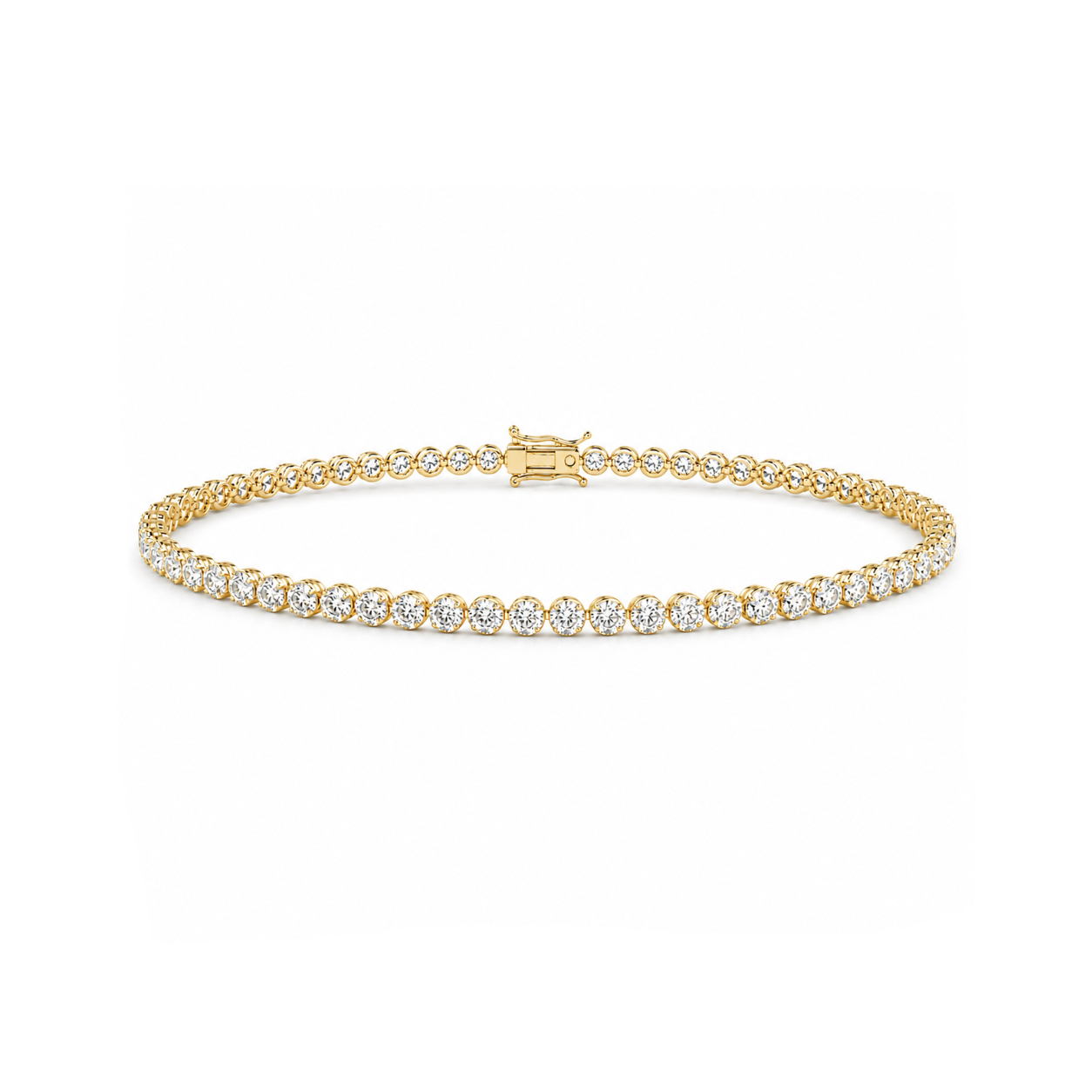 2 Carat Crown Design Natural Diamond Tennis Bracelet