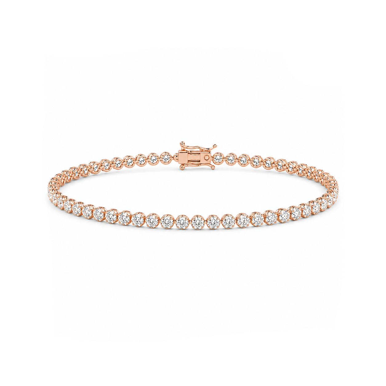 2 Carat Crown Design Natural Diamond Tennis Bracelet