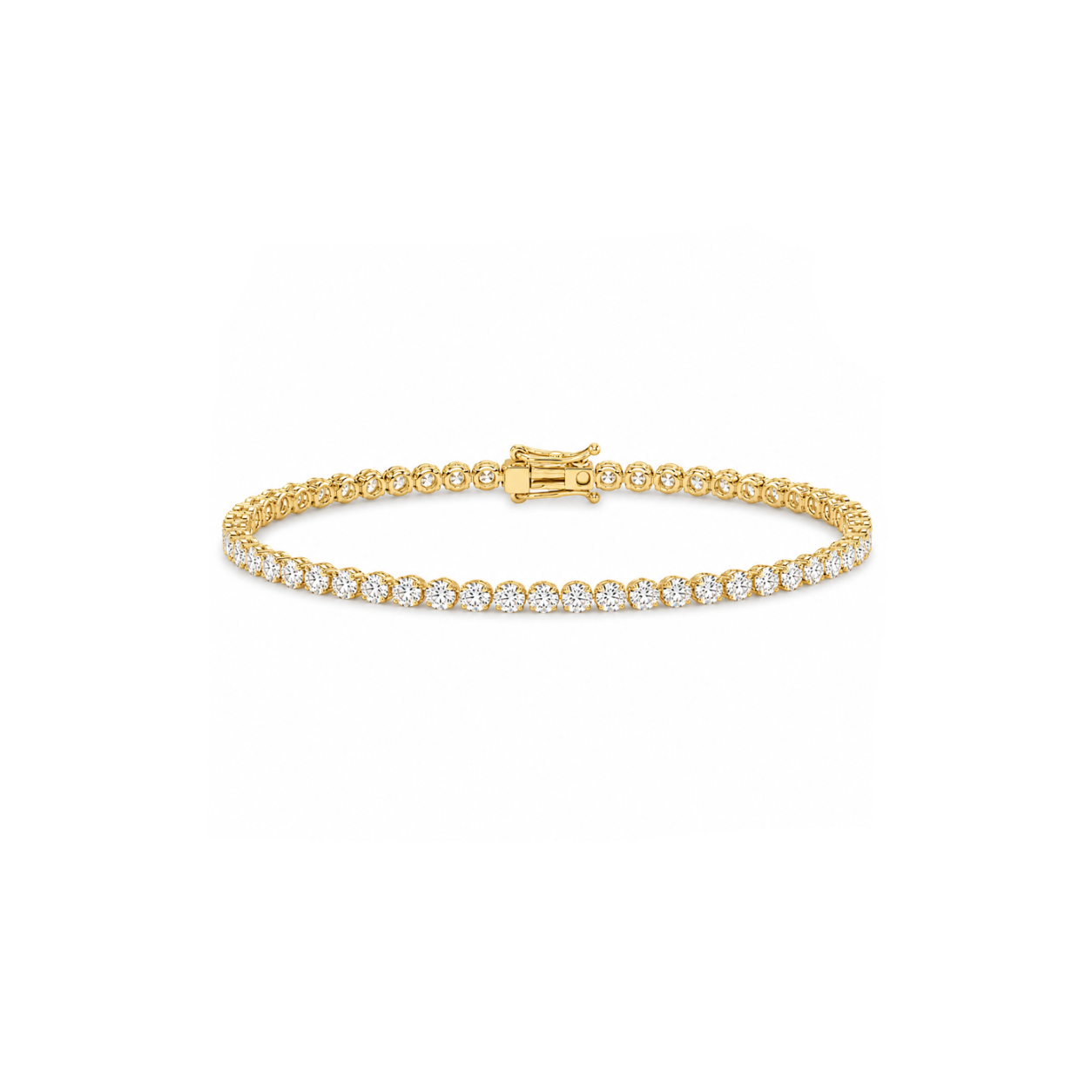 3.00 Carat Super Light Crown Bracelet in 14K Gold