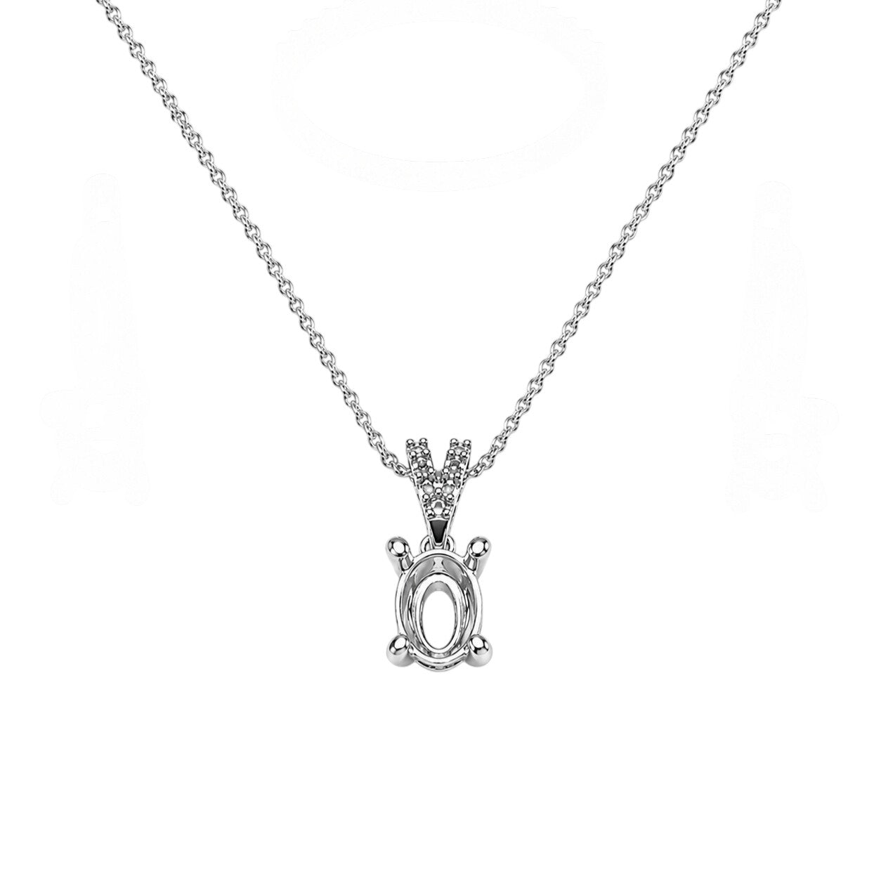 3.00 Ct. Oval Jewelry Mounting Set in 18K Gold