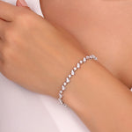 3.15 CTW Diamond Londia Lumis Design Bridal Bracelet 14k Fine Gold