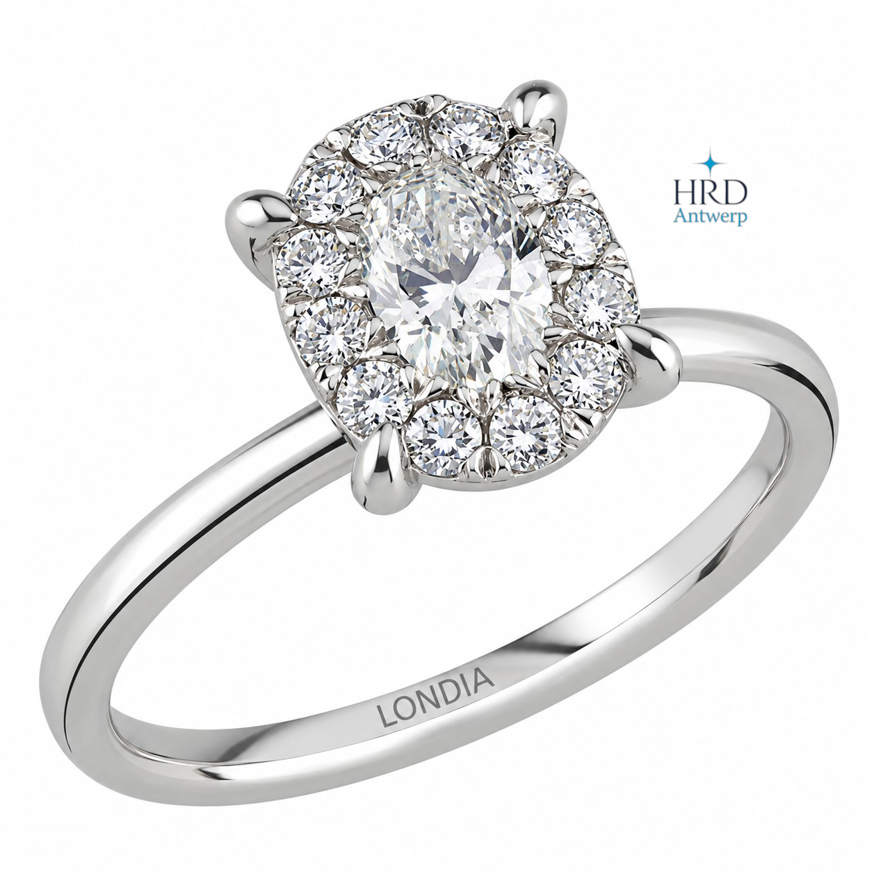 3.20 Carat Natural Diamond Magic Oval Design Bridal Set