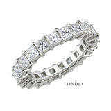 3.25 Ct. F Color Natural Diamond Princess Full Eternity Ring