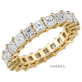 3.25 Ct. F Color Natural Diamond Princess Full Eternity Ring