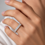 3.25 Ct. F Color Natural Diamond Princess Full Eternity Ring