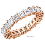 3.25 Ct. F Color Natural Diamond Princess Full Eternity Ring