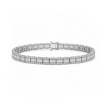 3.30 Ct. Natural Diamond Baguette Design Tennis Bracelet