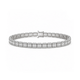3.30 Ct. Natural Diamond Baguette Design Tennis Bracelet
