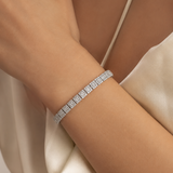 3.30 Ct. Natural Diamond Baguette Design Tennis Bracelet