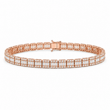 3.30 Ct. Natural Diamond Baguette Design Tennis Bracelet