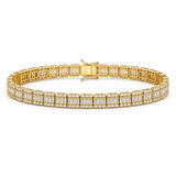 3.30 Ct. Natural Diamond Baguette Design Tennis Bracelet