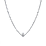 Aura Line Diamond Tennis Necklace