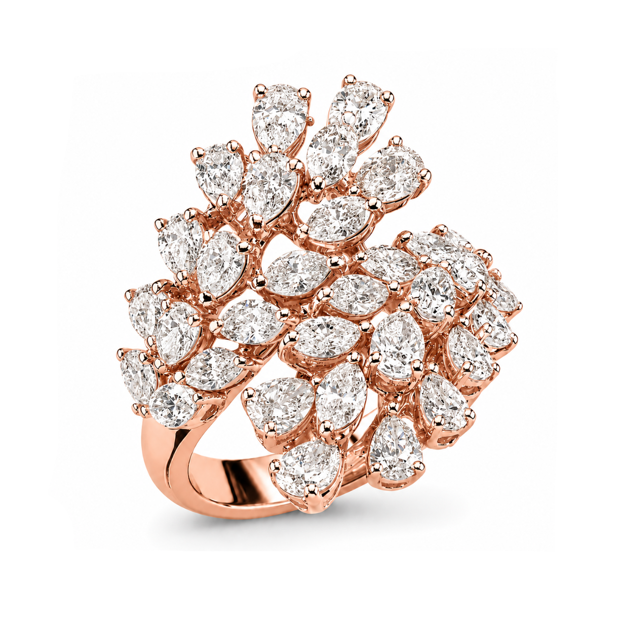 Natural Diamond Statement Design Ring