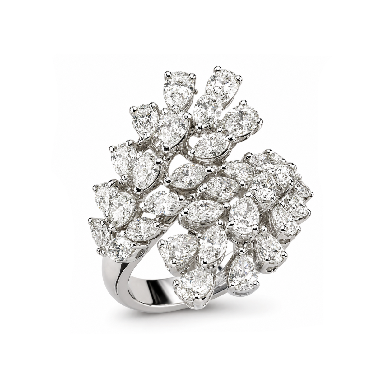 Natural Diamond Statement Design Ring