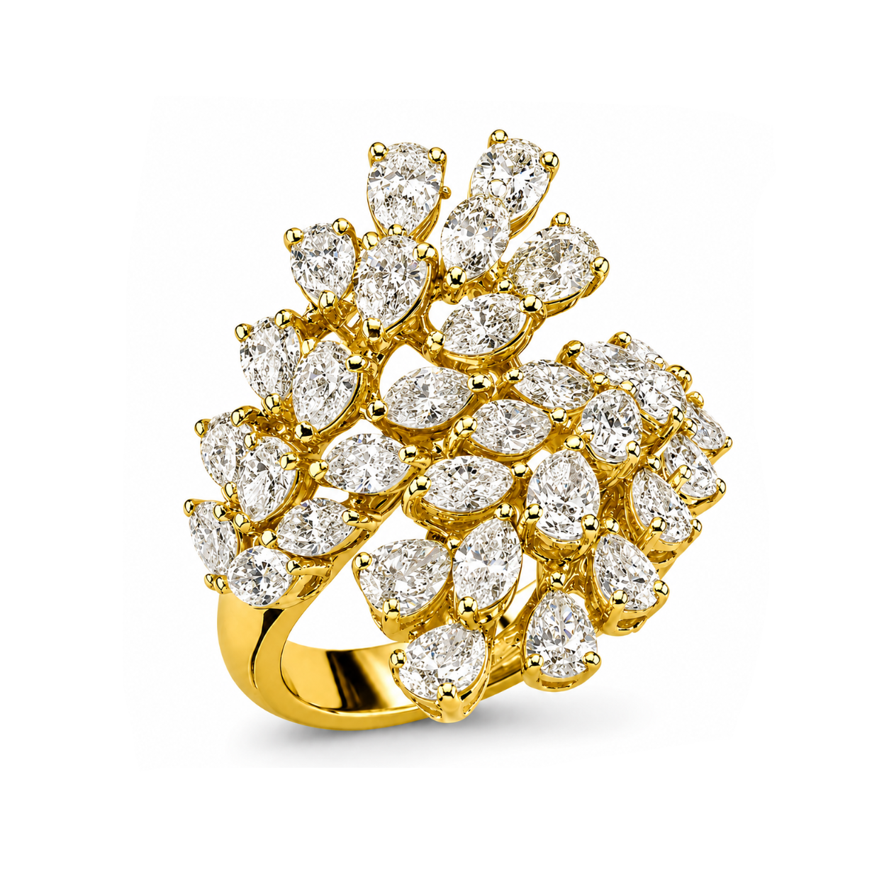 Natural Diamond Statement Design Ring