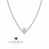3.50 Carat Natural Diamond Aura Line Tennis Design Necklace