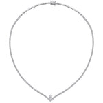 3.50 Carat Natural Diamond Aura Line Tennis Design Necklace