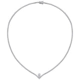 3.50 Carat Natural Diamond Aura Line Tennis Design Necklace