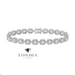 3.65 Carat Natural Diamond Baguette Design Tennis Bracelet