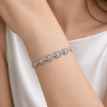 3.65 Carat Natural Diamond Baguette Design Tennis Bracelet