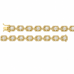 3.65 Carat Natural Diamond Baguette Design Tennis Bracelet