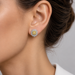 3.75 Ct. Natural Diamond Fancy Yellow Design Earrings